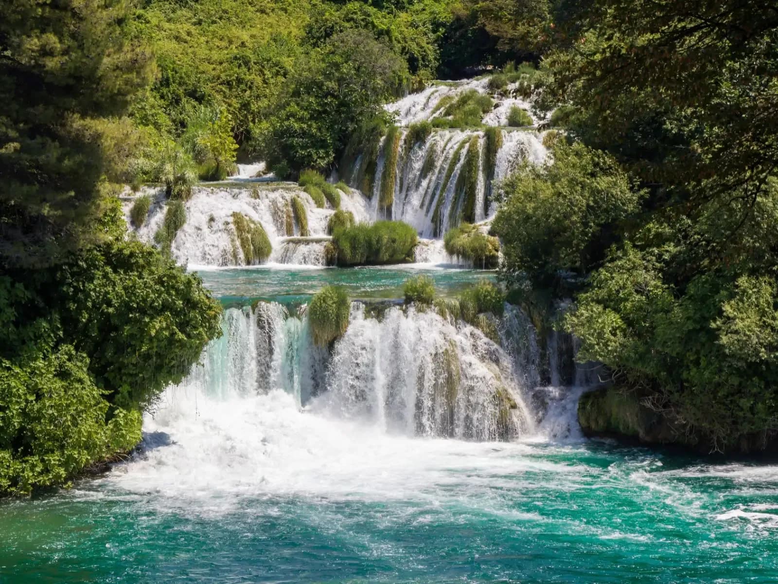 Skradinski Buk travertine waterfalls in Krka National Park, Croatia