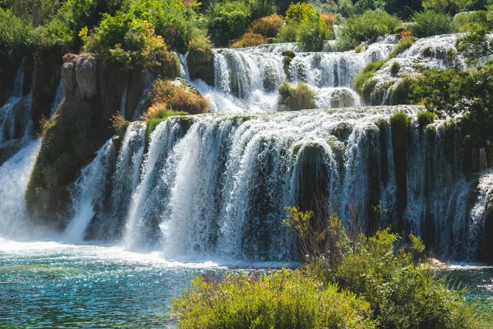 Skradinski Buk waterfalls cascading through Krka National Park near Split